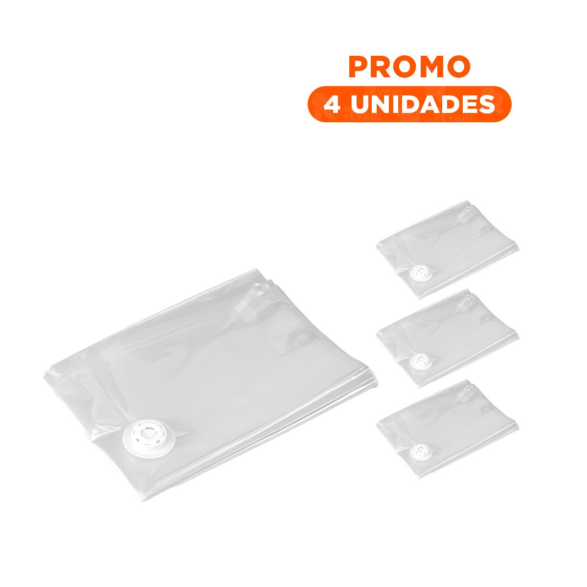 PACK4 SACO AL VACIO DECORATIVO PARA CLOSET Y VIAJES 70X110CM EMPAQUE VERDE - 1
