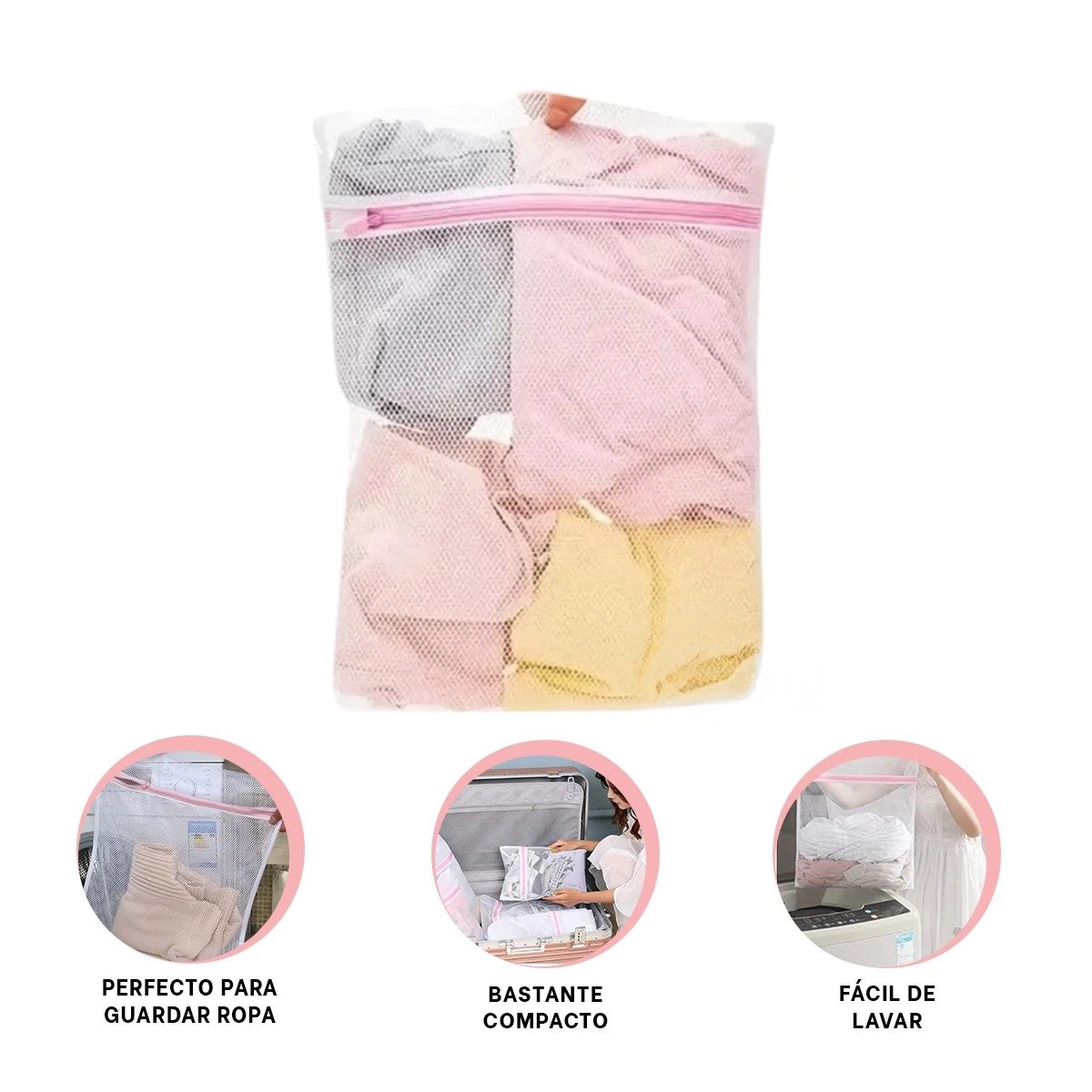 BOLSA CESTO BLANCA PARA LAVANDERIA PRACTICA Y COMPACTA Y+POST IT - 5