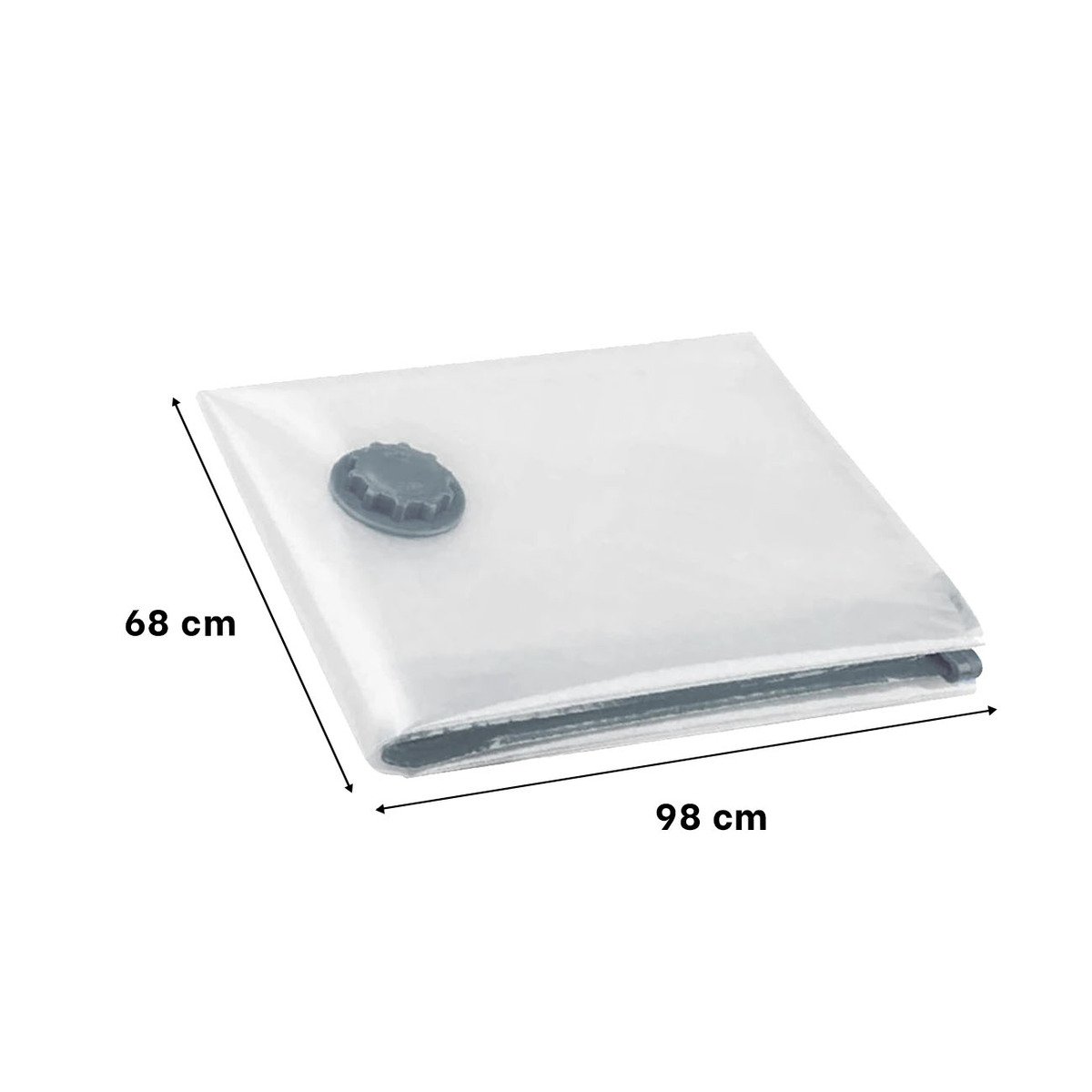 BOLSA AL VACIO DECORATIVA QUE ORGANIZA PRENDAS TRANSPARENTE EMPAQUE GRIS Y+PAPEL REGALO - 4