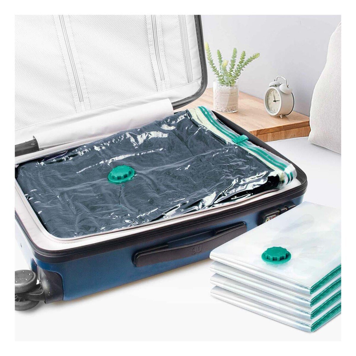 PACK12 FORMATO AL VACIO VERSATIL QUE PROTEGE TEXTILES TRANSPARENTE VERDE Y+REGALO STICKER - 3
