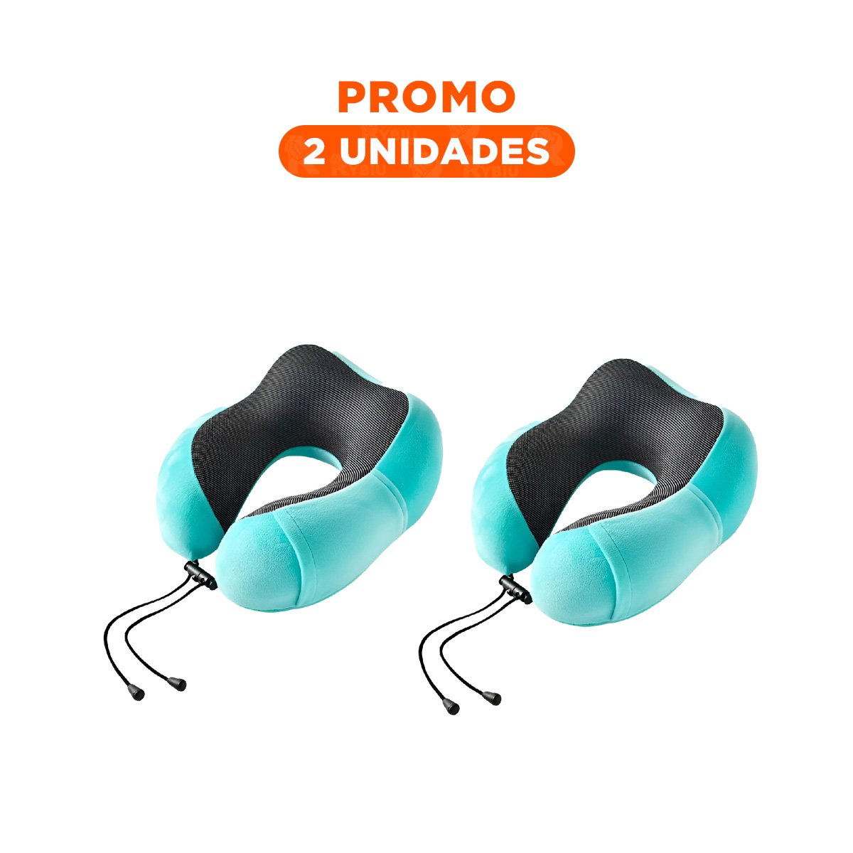 PACK2 SOPORTE DE CUELLO CON ESPUMA INTERIOR AGRADABLE CELESTE CLARO Y+REGALO STICKER - 1