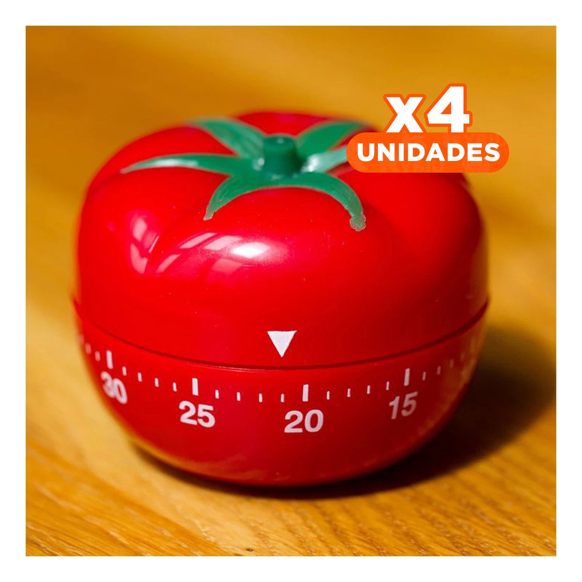 PACK4 RELOJ COCINA TOMATE ROJO SENCILLO Y DECORATIVO PARA TU HOGAR Y+PAPEL REGALO - 1