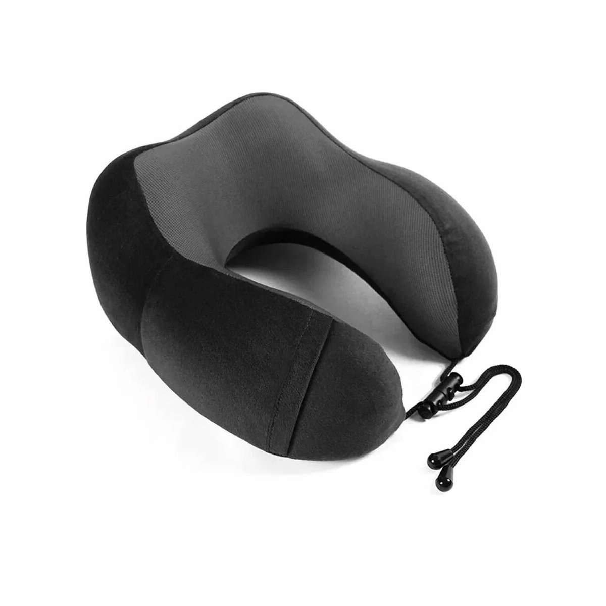 ALMOHADA DE CUELLO COMPACTA PARA EQUIPAJE DE MANO EN VIAJE NEGRO Y+LIGAS REGALO - 5
