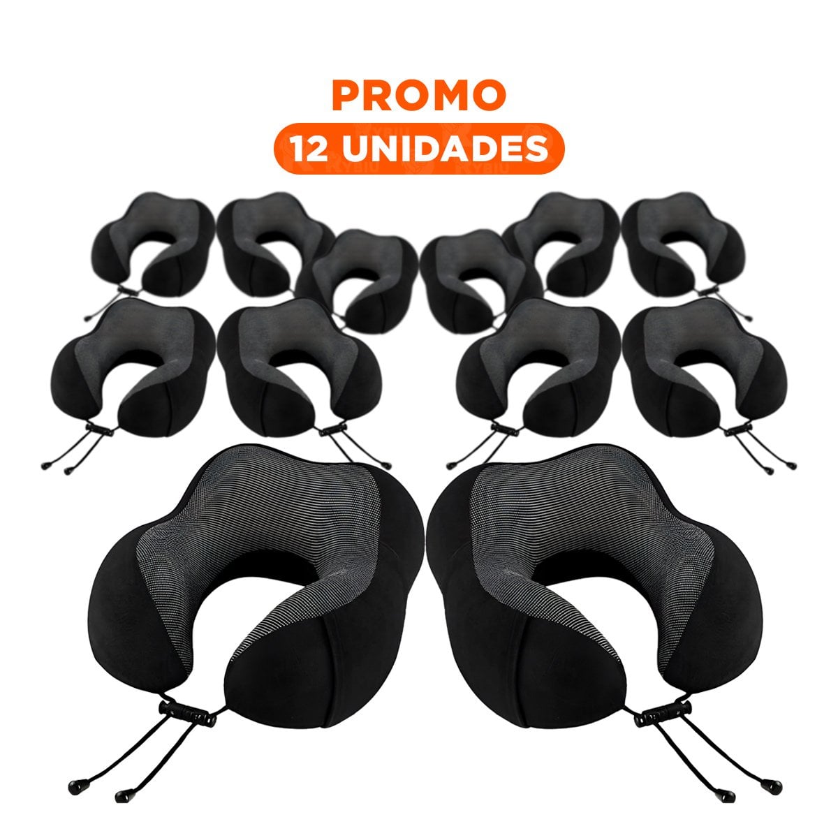 PACK12 PROTECTOR DE CUELLO PARA RECORRIDOS LARGOS NEGRO - 1