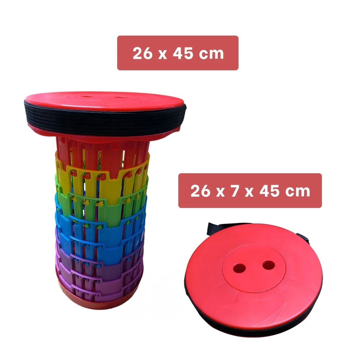 PACK4 ASIENTO PLEGABLE PREPARADO PARA VISITAS CON 3 SEGUROS ROJO MULTICOLOR - 4