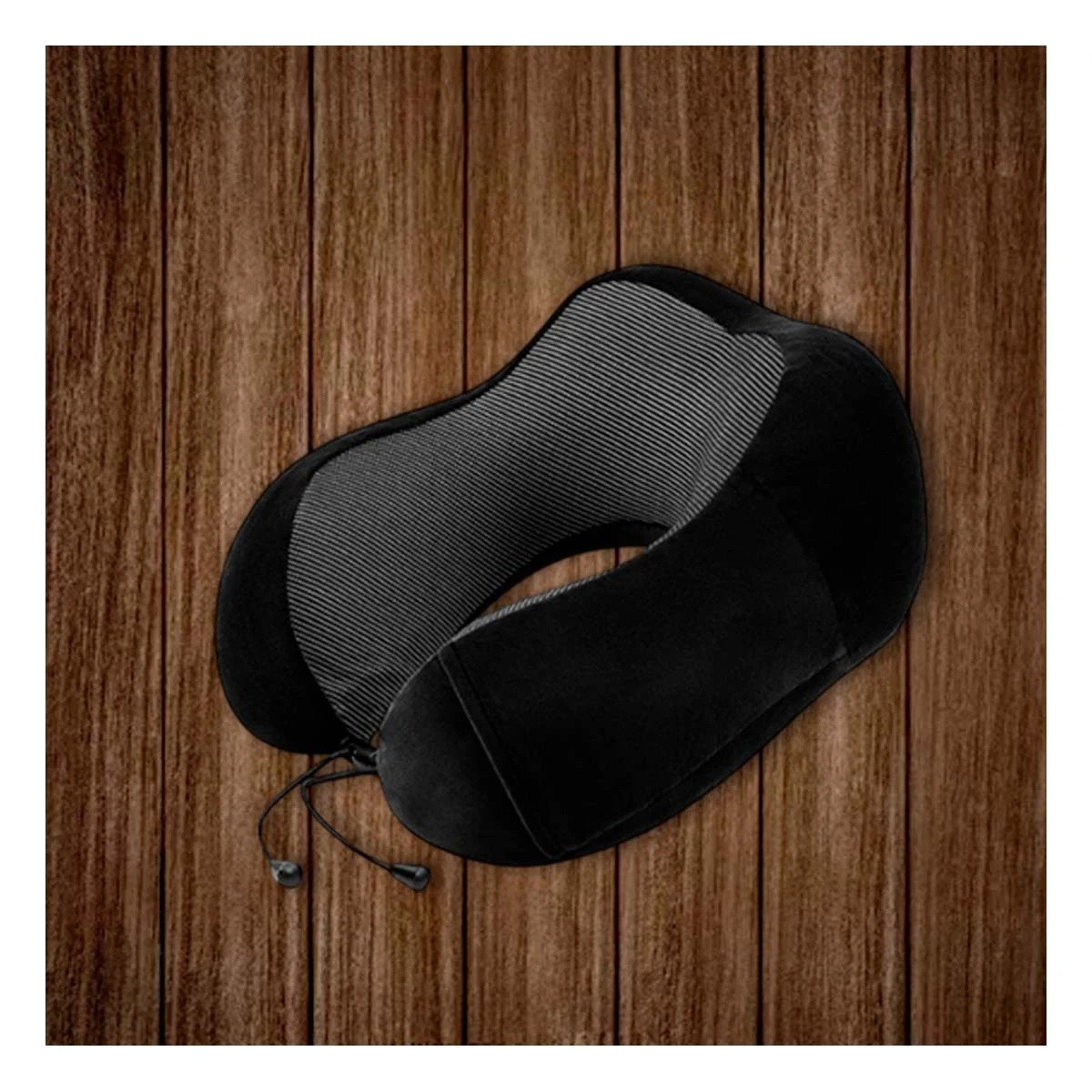 PACK4 PROTECTOR DE CUELLO DE TERCIOPELO PARA VIAJAR COMODO NEGRO Y+REGALO STICKER - 3