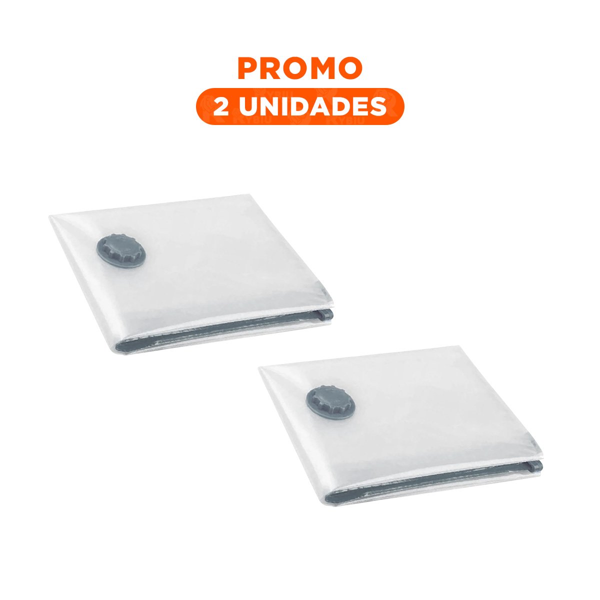 PACK2 ALMACENADOR PRACTICO PARA GUARDAR TEXTILES TRANSPARENTE EMPAQUE GRIS Y+REGALO STICKER - 1