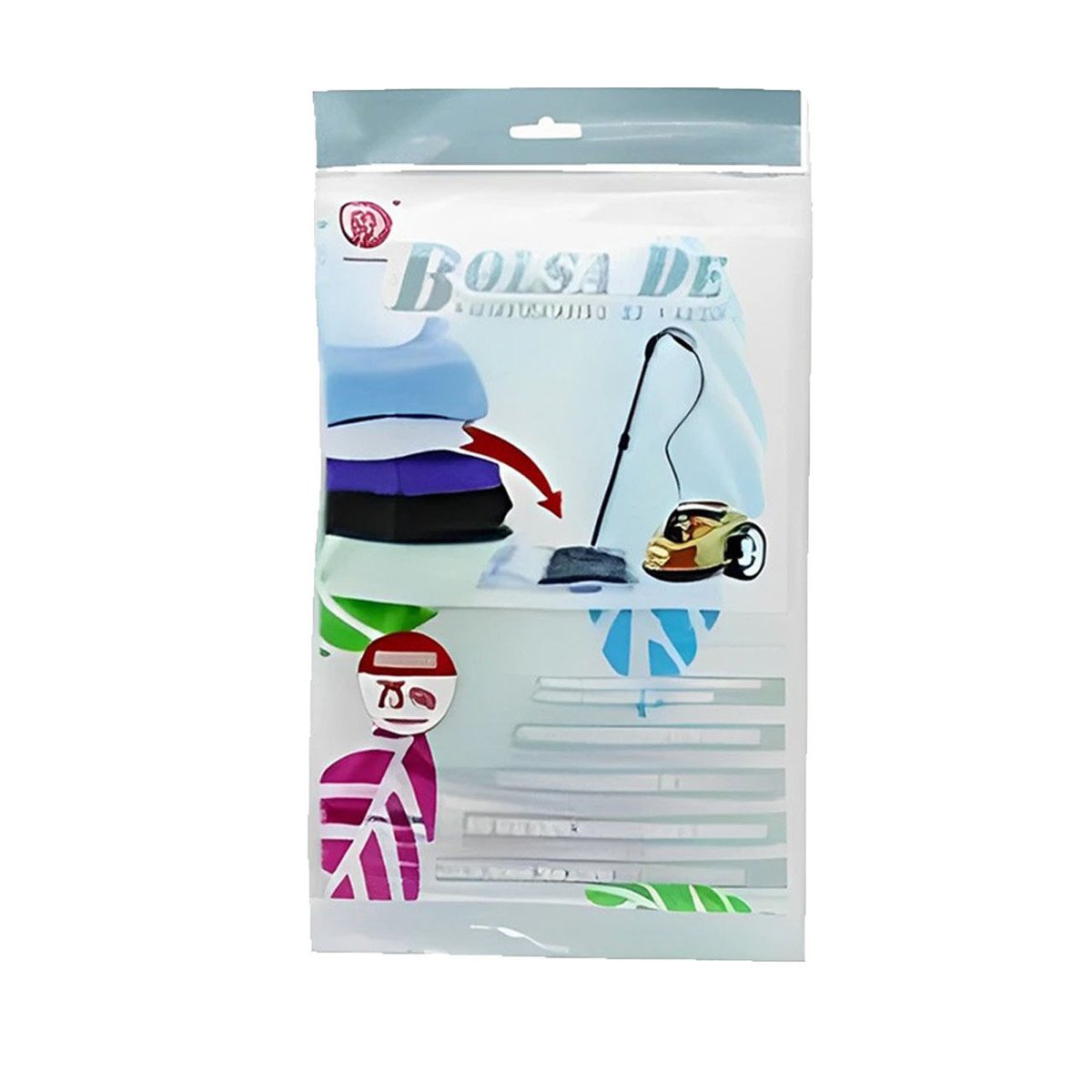 PACK2 ALMACENADOR PRACTICO PARA GUARDAR TEXTILES TRANSPARENTE EMPAQUE GRIS Y+REGALO STICKER - 2