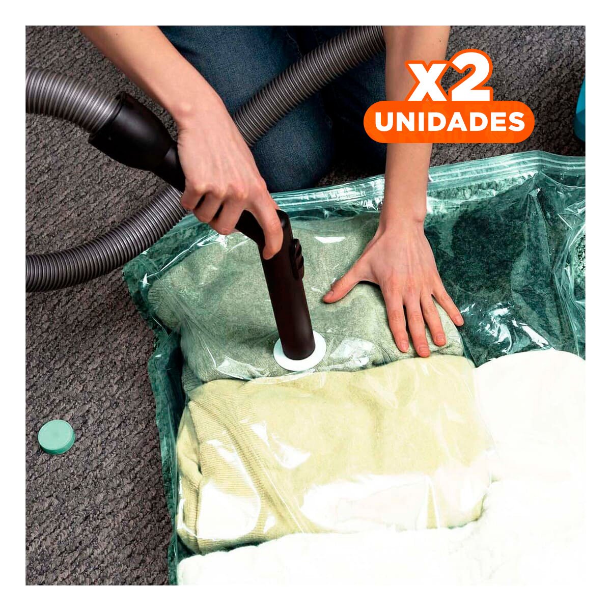 PACK2 FUNDA AL VACIO RESISTENTE QUE PROTEGE TEXTILES TRANSPARENTE EMPAQUE VERDE Y+PAPEL REGALO - 1