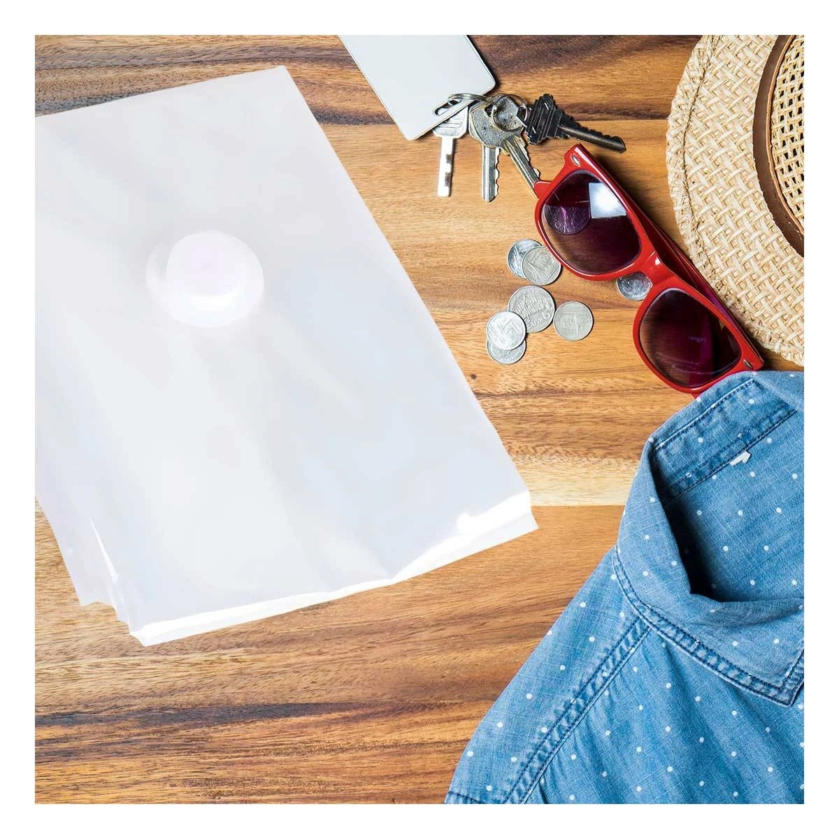 PACK2 FUNDA PARA PRENDAS DE ALGODON Y LINO 80X130CM TRANSPARENTE Y+PAPEL REGALO - 2
