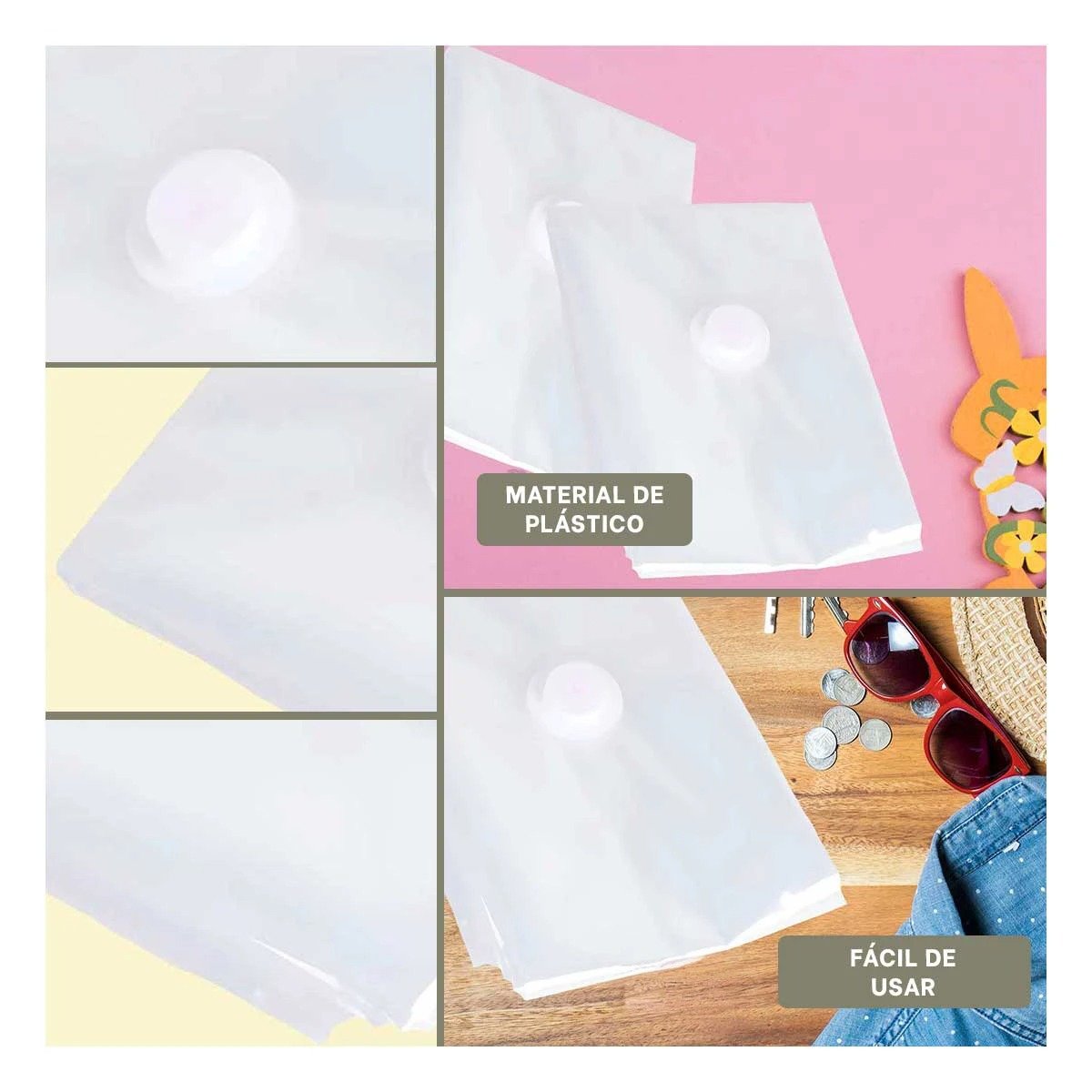 BOLSA PARA ROPA LIGERA Y ACCESORIOS 80X130CM TRANSPARENTE Y+PAPEL REGALO - 3