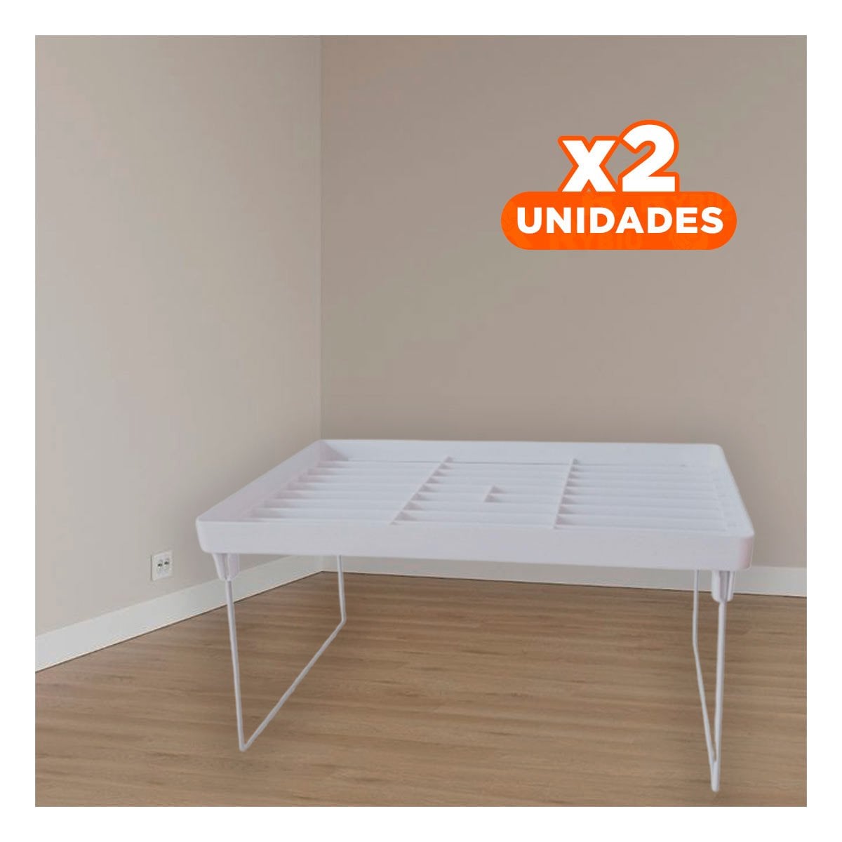 PACK2 ESTANTE MODULAR BLANCO PARA ORGANIZAR ROPA Y OBJETOS EN CASA - 1