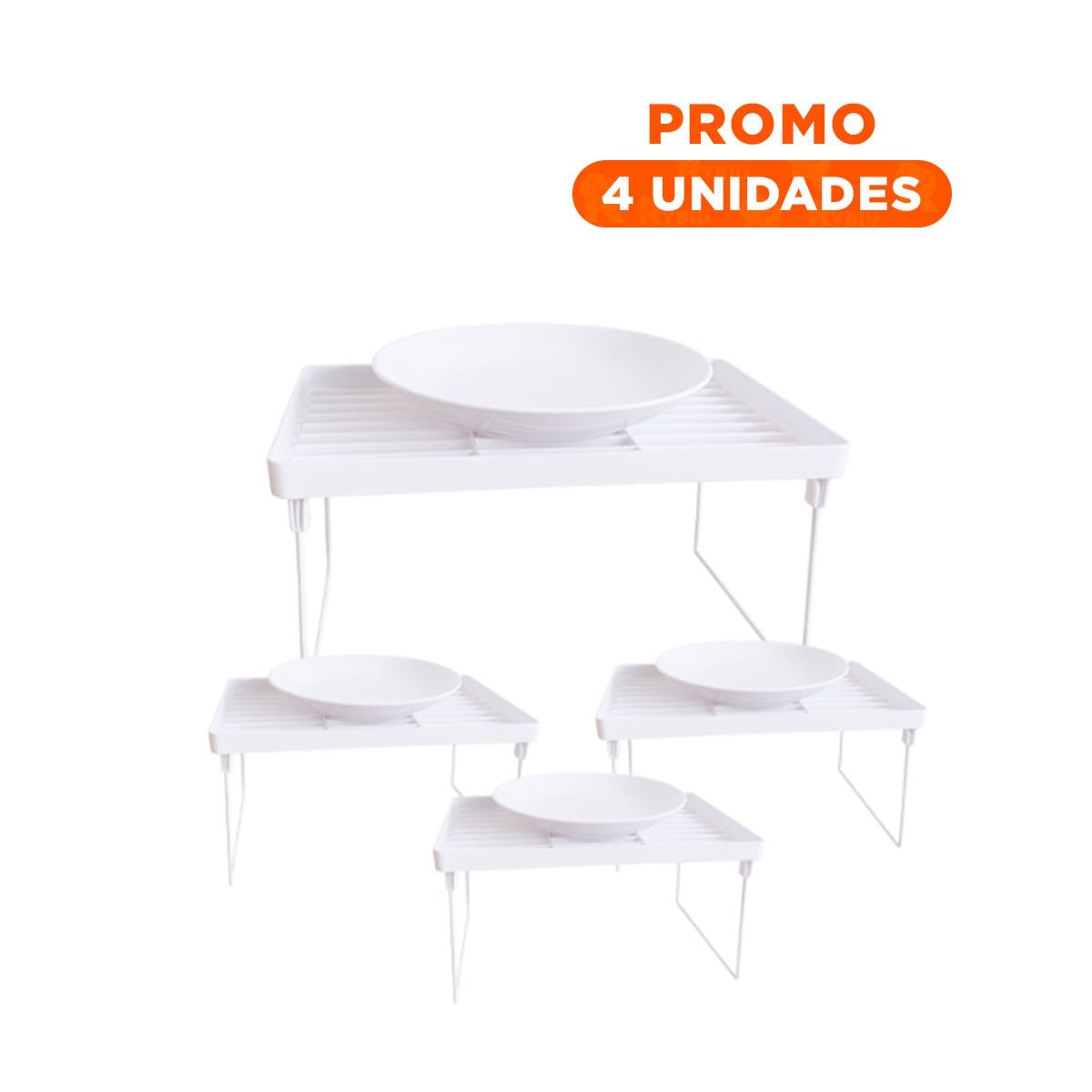 PACK4 BALDAS MODULARES BLANCAS PARA ORGANIZAR DECORACION Y ARTICULOS - 1