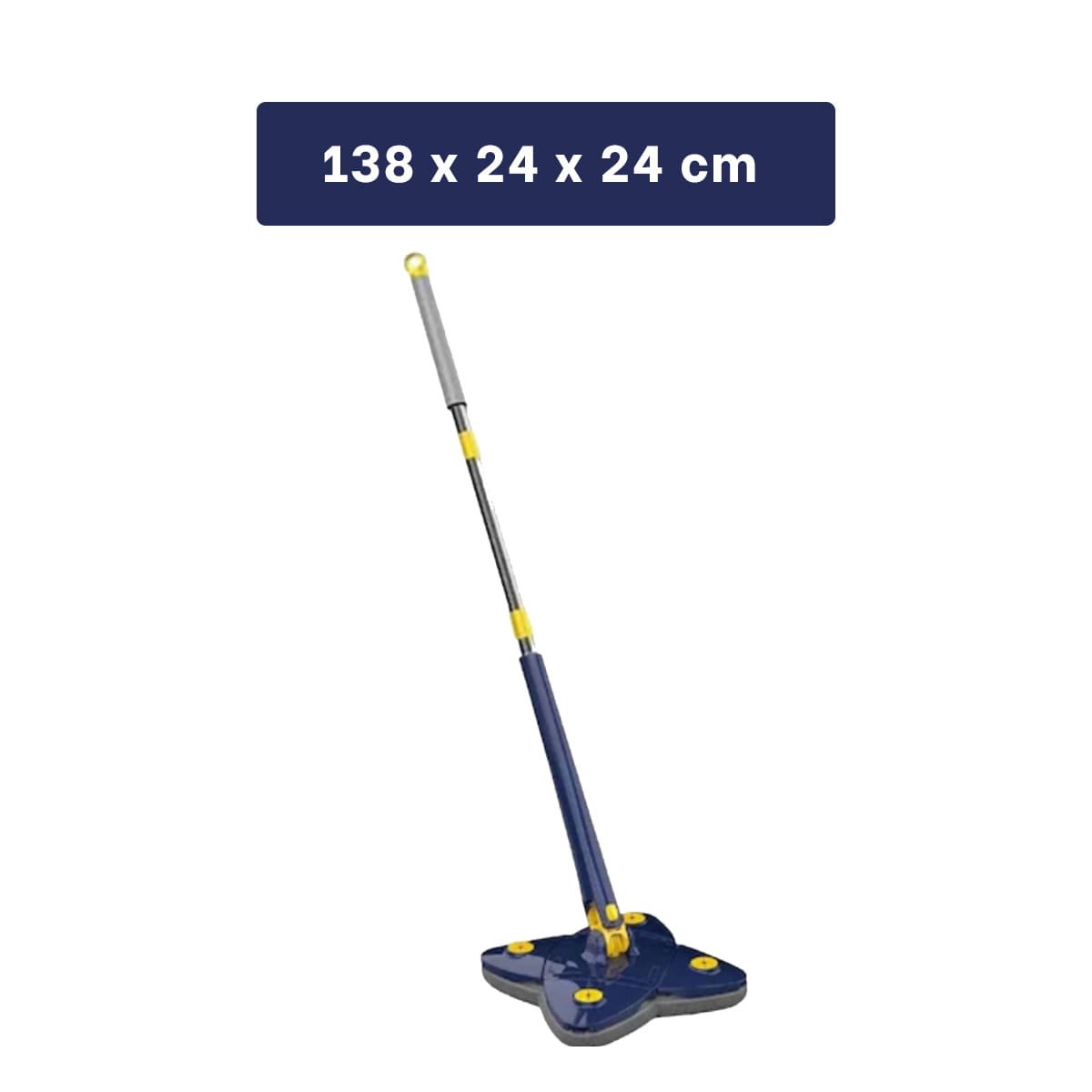 FREGONA TRIANGULAR 360 CON AUTOEXPRIMIDOR 4 ESQUINAS AZUL PARA PISOS Y HOGAR Y+REGALO STICKER - 4