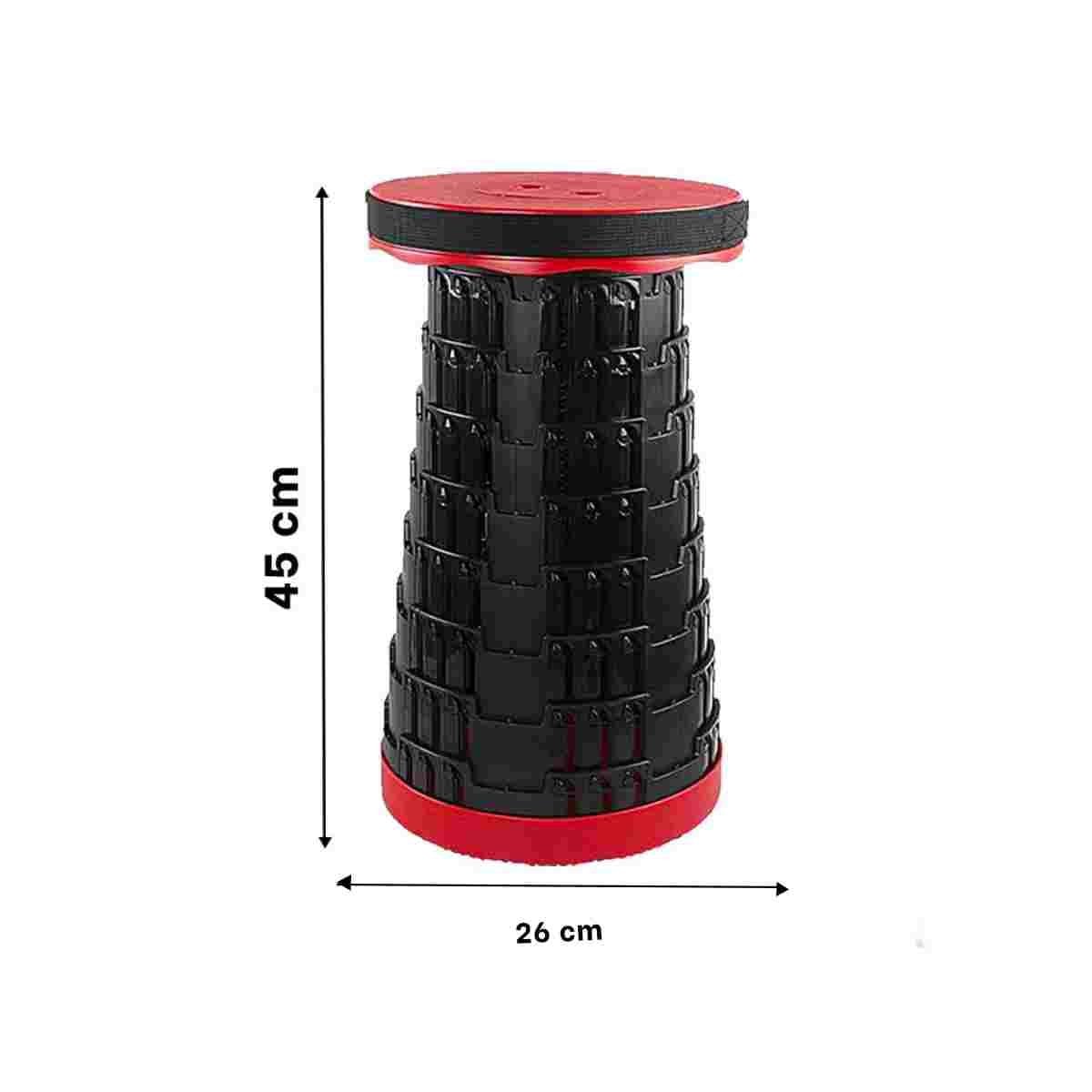 ASIENTO PLEGABLES 3 SEGUROS PORTATILES TAPA ROJO CENTRO NEGRO PARA COMEDOR Y+PAPEL REGALO - 4