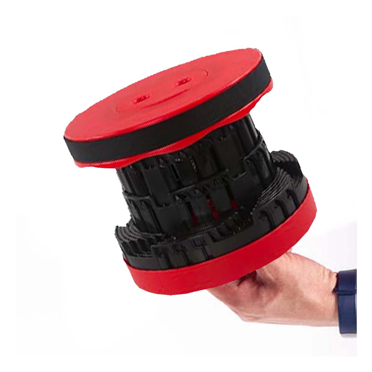 ASIENTO PLEGABLES 3 SEGUROS PORTATILES TAPA ROJO CENTRO NEGRO PARA COMEDOR Y+PAPEL REGALO - 5