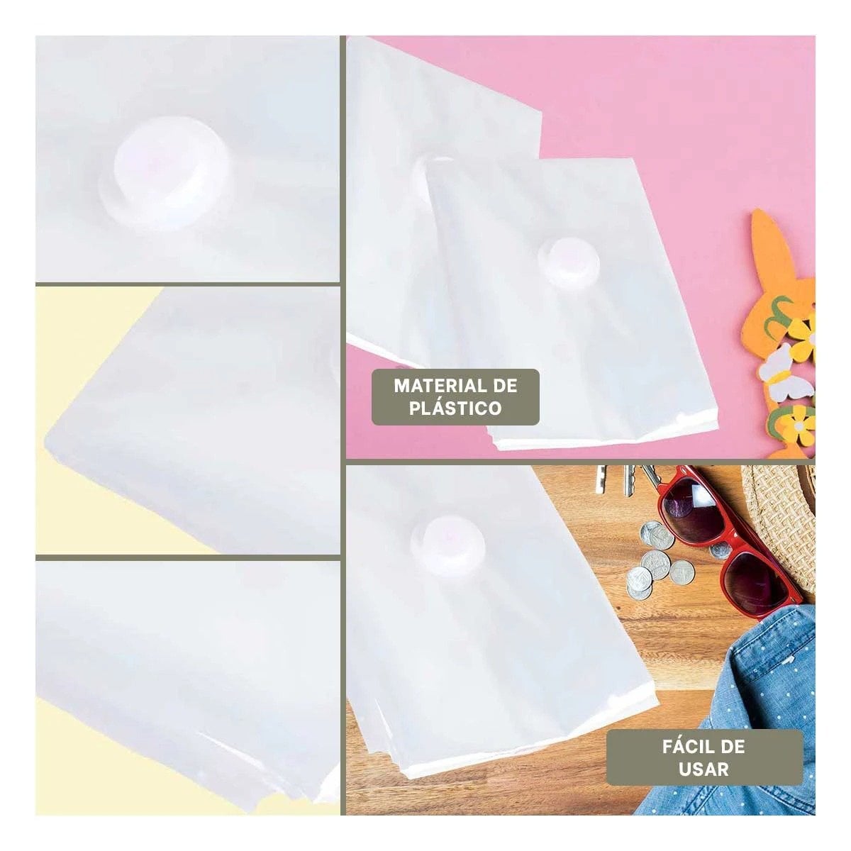 BOLSA PARA ROPA CASUAL Y FORMAL 80X130CM TRANSPARENTE Y+POST IT - 2