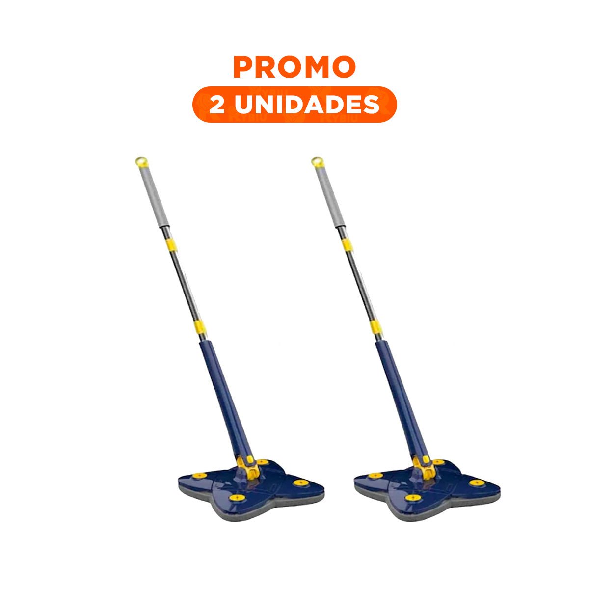 PACK2 FREGONA 360 CON AUTOEXPRIMIDOR 4 ESQUINAS AZUL IDEAL PARA CASAS Y+REGALO STICKER - 1