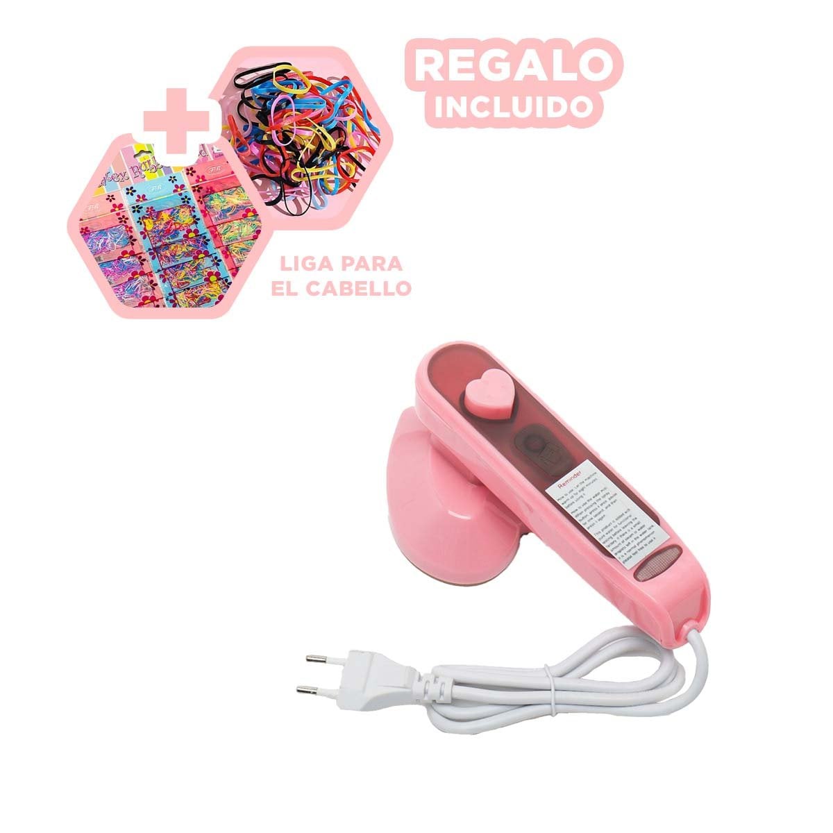 PORTATIL PLANCHA A VAPOR CORAZON PRACTICA PARA PLANCHAR PRENDAS SIN ESFUERZO Y+LIGAS REGALO - 2