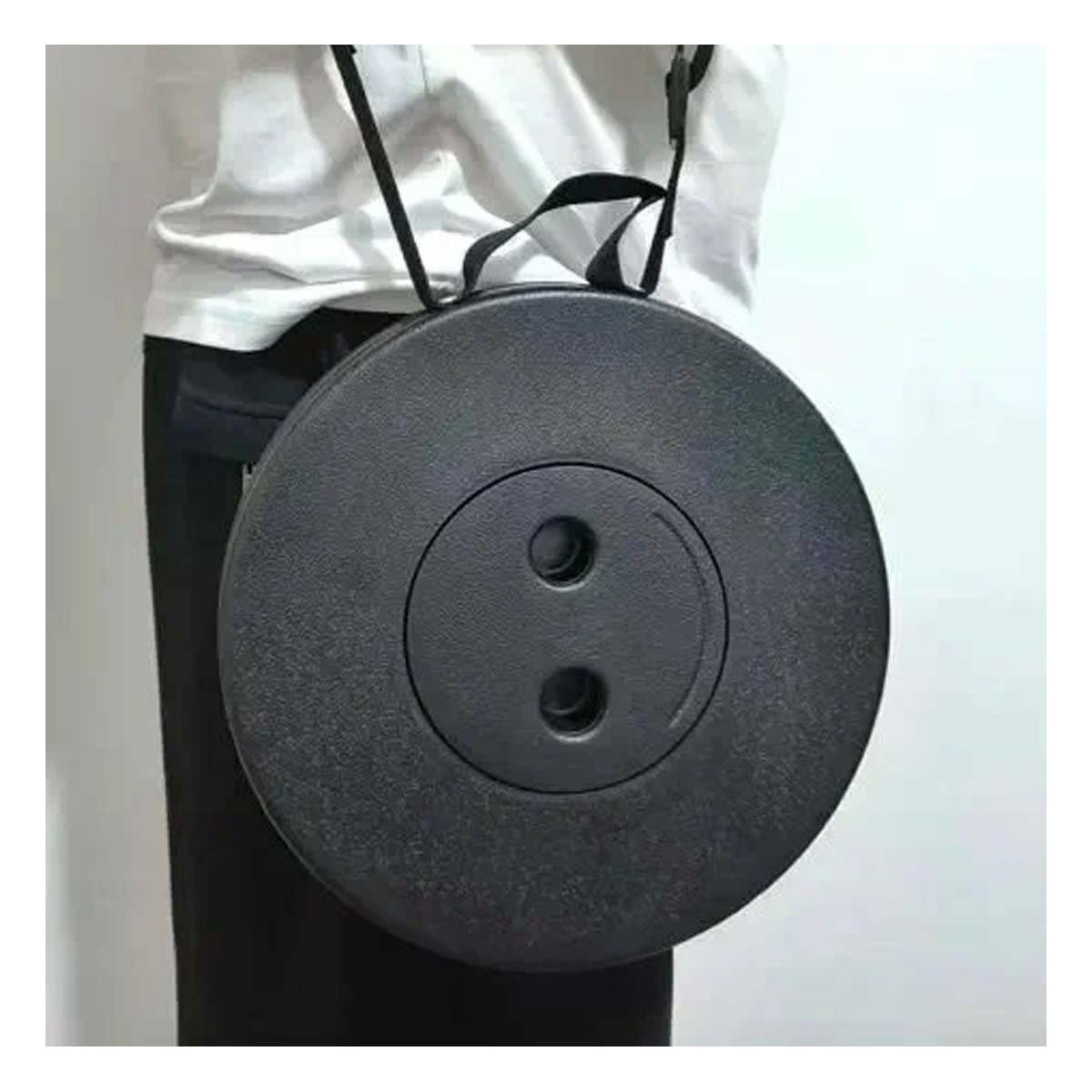 PACK12 BUTACA RESISTENTE PLEGABLE 3 SEGUROS PORTATILES TAPA NEGRO CENTRO NEGRO Y+REGALO STICKER - 3