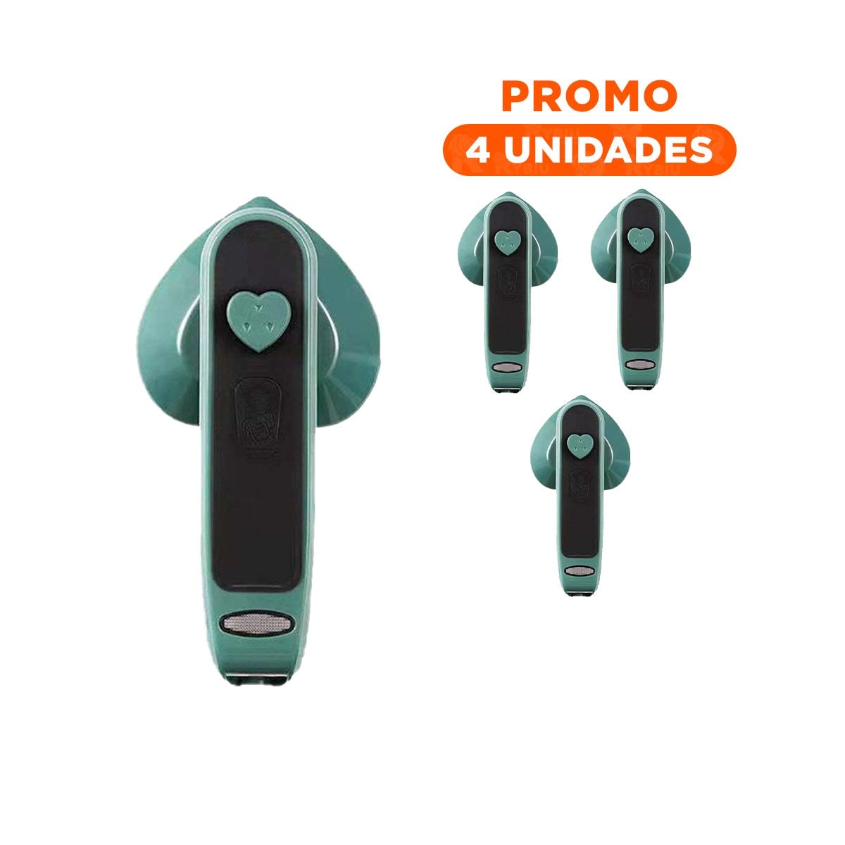PACK4 PLANCHADOR CORAZON VERDE LIGERO Y COMODO PARA ROPA EN HOGAR - 1