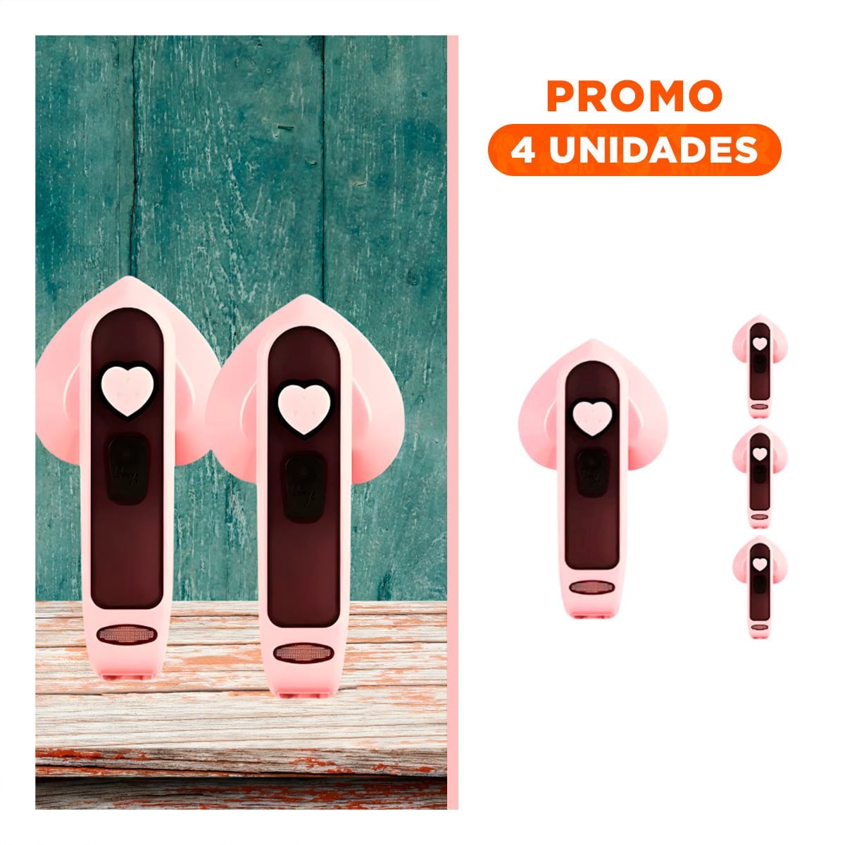 PACK4 PORTATIL PLANCHA A VAPOR CORAZON FUNCIONAL PARA ROPA EN CUALQUIER ESPACIO - 1