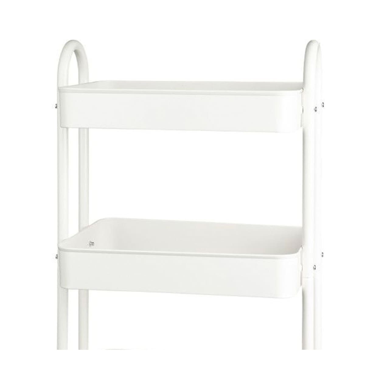PACK4 MESA AUXILIAR 3 NIVELES CON RUEDAS Y ASAS METAL BLANCO PARA COMEDOR Y+PAPEL REGALO - 3