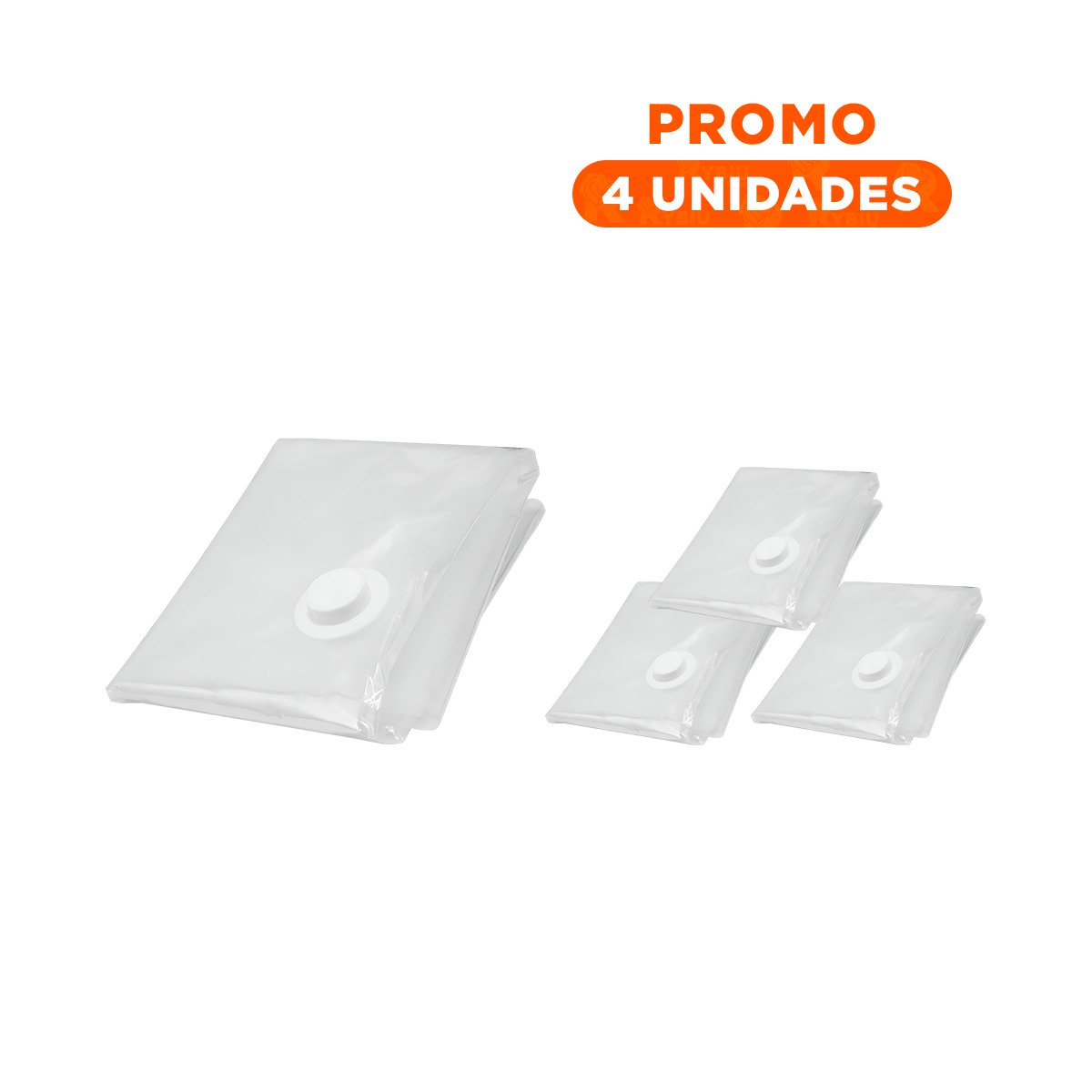 PACK4 FUNDA PARA GUARDAR ROPA INFANTIL Y JUVENIL 80X130CM TRANSPARENTE - 1