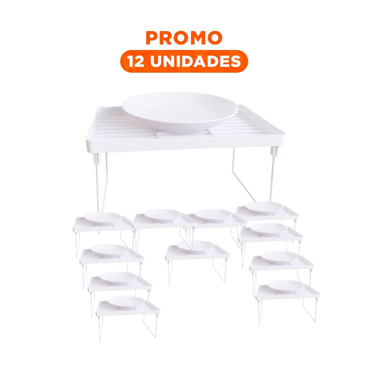 PACK12 ESTANTERIA DE PARED BLANCA PARA MANTENER ESPACIOS ORDENADOS Y LIMPIOS - 1