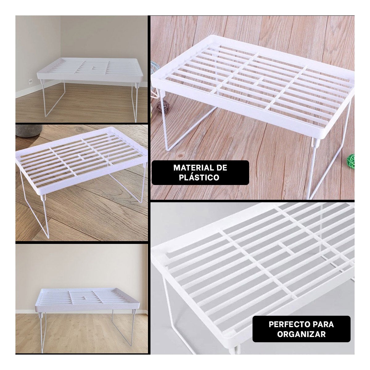 PACK12 ESTANTERIA DE PARED BLANCA PARA MANTENER ESPACIOS ORDENADOS Y LIMPIOS - 2
