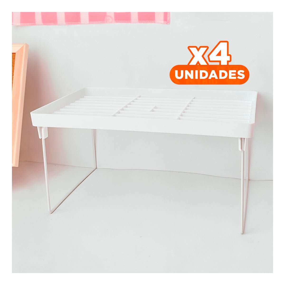 PACK4 ESTANTE DE PARED BLANCO PARA ORDENAR LIBROS Y ACCESORIOS Y+REGALO STICKER - 1