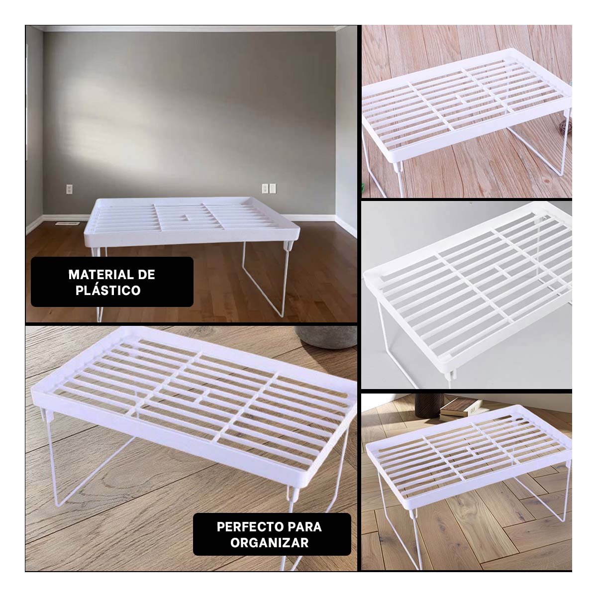 PACK4 ESTANTE DE PARED BLANCO PARA ORDENAR LIBROS Y ACCESORIOS Y+REGALO STICKER - 2