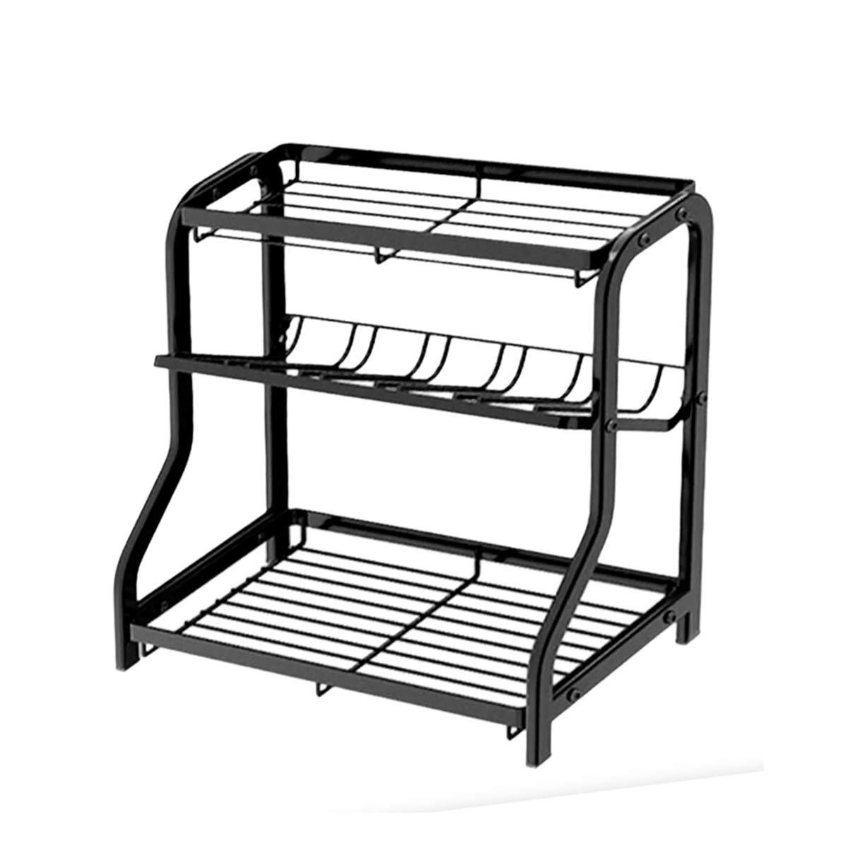 PACK4 ESTANTE COMPACTO PARA COCINA 3 NIVELES 36 5X20X35CM NEGRO LIGERO Y DURABLE Y+PAPEL REGALO - 3