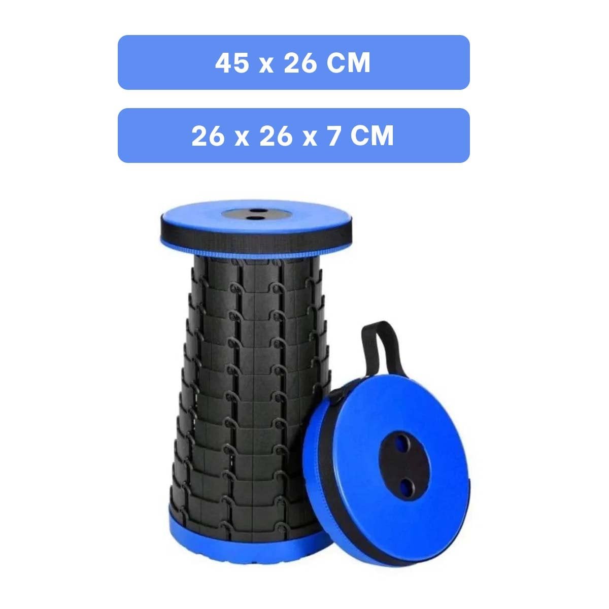 PACK6 SILLA COMODA 3 SEGUROS PORTATIL TAPA AZUL CENTRO NEGRO PARA INTERIORES Y TERRAZA - 4