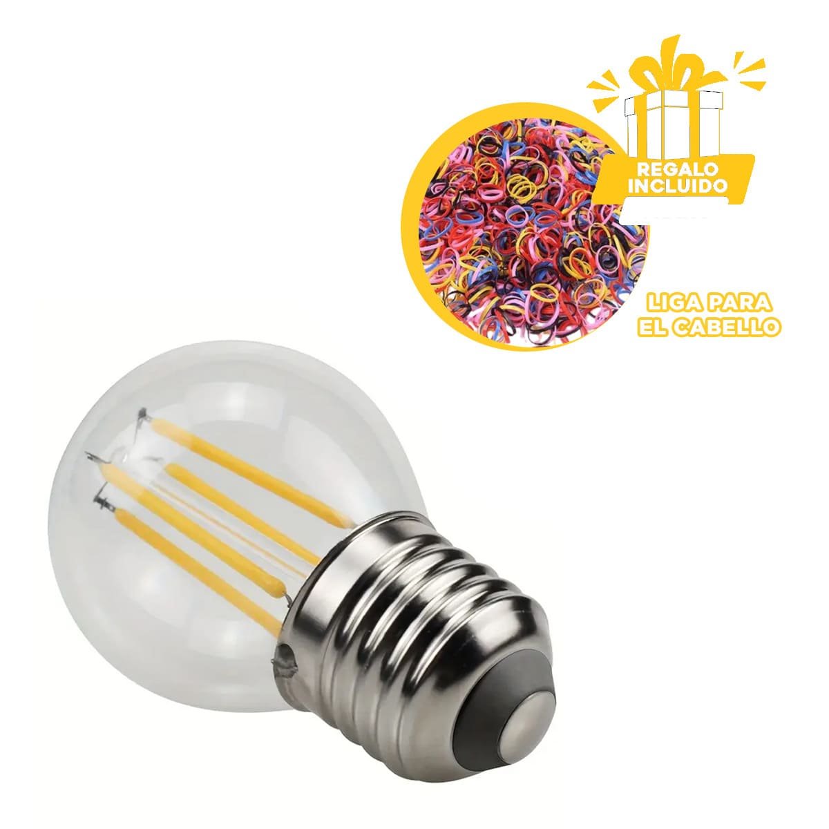 MINI LUZ 4W TRANSPARENTE EFECTO BLANCO PARA HOGAR DECORACION CASA NAVIDAD Y+LIGAS REGALO - 2