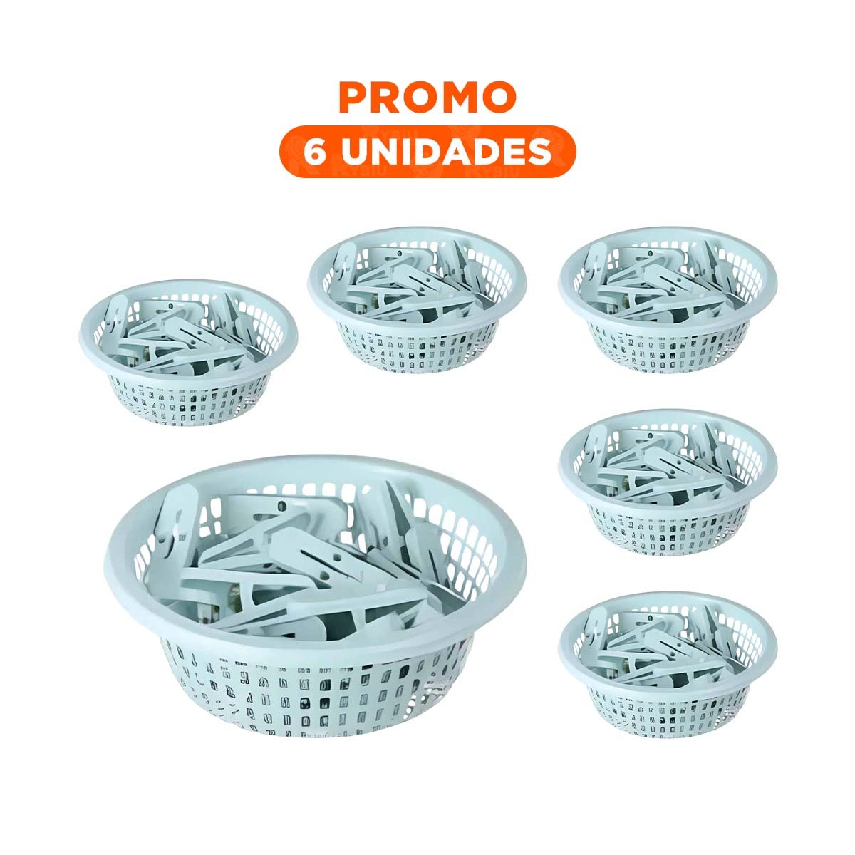 PACK6 ACCESORIO COMPACTO VERDE CLARO REDONDO PARA GANCHOS FACIL DE USAR Y+REGALO STICKER - 1