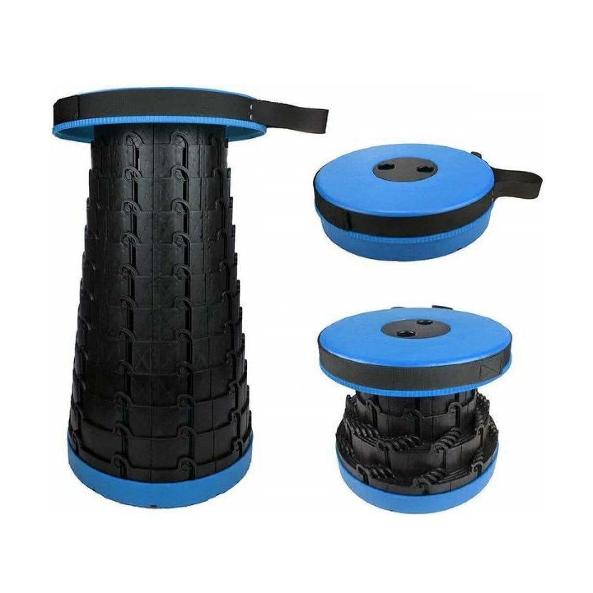 PACK2 BUTACA COMPACTA 3 SEGUROS PORTATIL TAPA AZUL CENTRO NEGRO PARA TERRAZA Y+REGALO STICKER - 2
