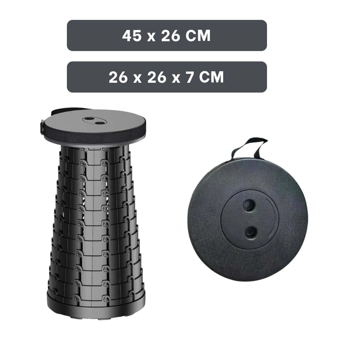 PACK2 SILLA RESISTENTE PLEGABLE 3 SEGUROS PORTATILES TAPA NEGRO CENTRO NEGRO Y+PAPEL REGALO - 4