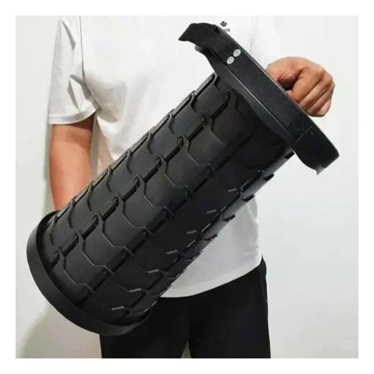 PACK2 SILLA MODERNA PLEGABLE 3 SEGUROS PORTATILES TAPA NEGRO CENTRO NEGRO - 5