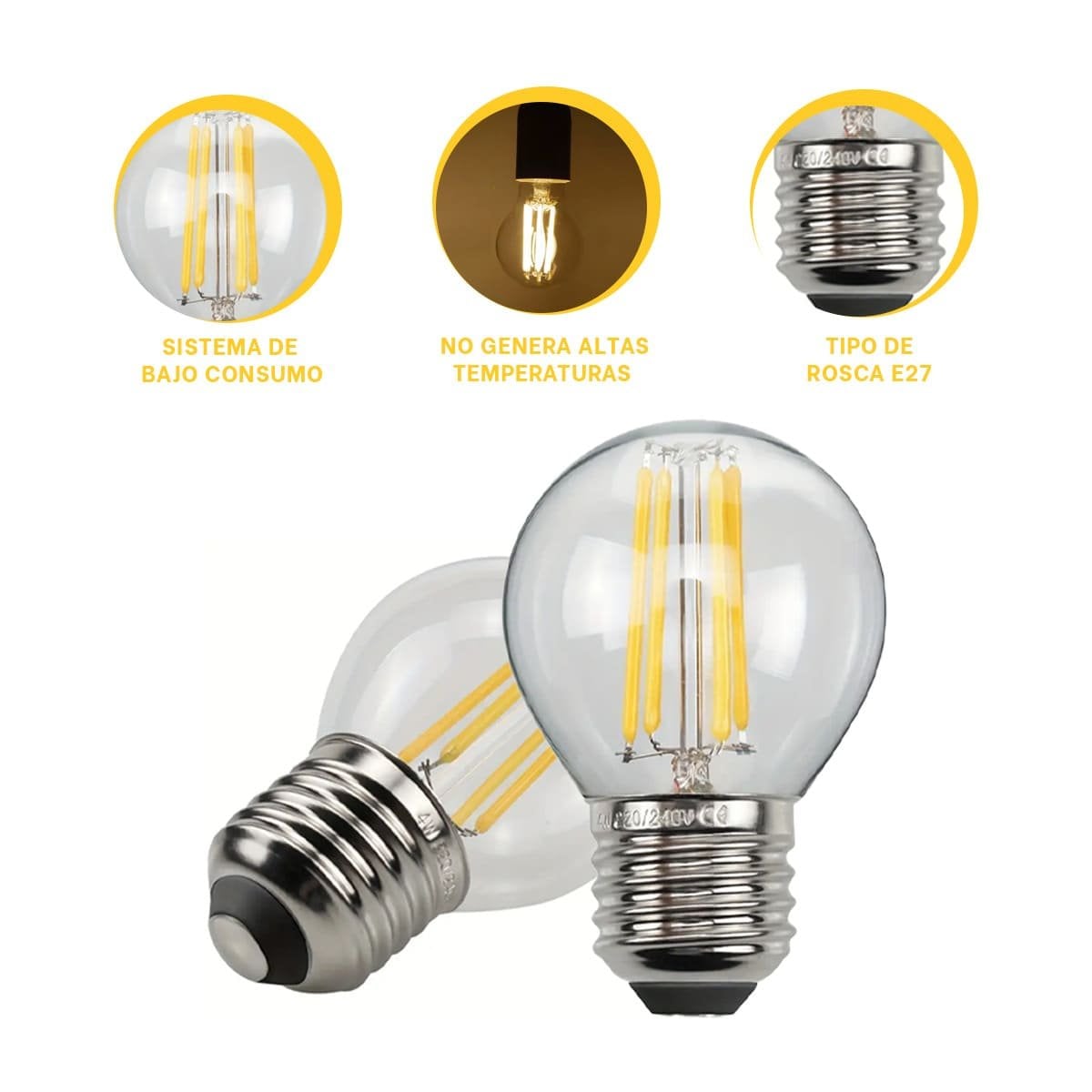 MINI LED 4W TRANSPARENTE LUZ BLANCA PARA CASA HOGAR ILUMINACION FESTIVA Y+POST IT - 5