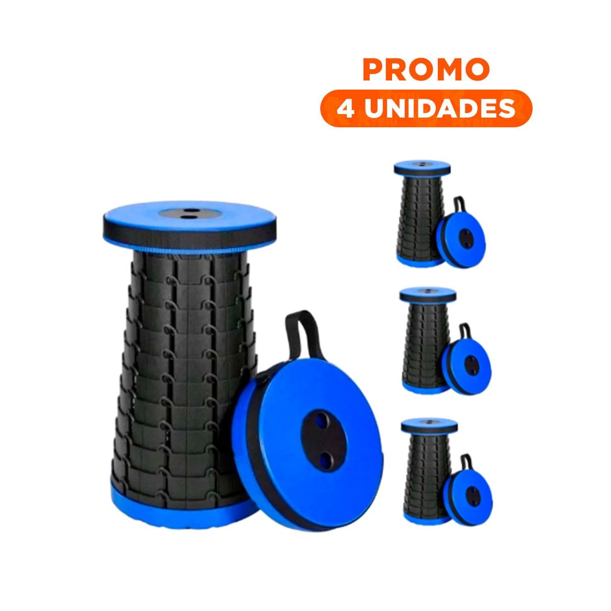 PACK4 SILLA MODERNA 3 SEGUROS PORTATIL TAPA AZUL CENTRO NEGRO PARA COMEDOR Y COCINA - 1