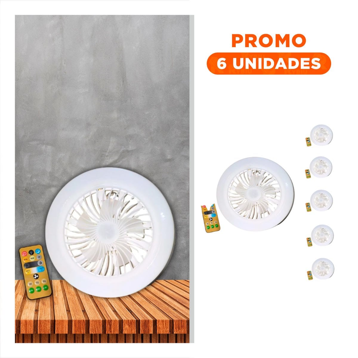 PACK6 BOMBILLA DE TECHO LED 30 W E27 E26 CON CONTROL REMOTO BLANCO DORMITORIO Y+REGALO STICKER - 1