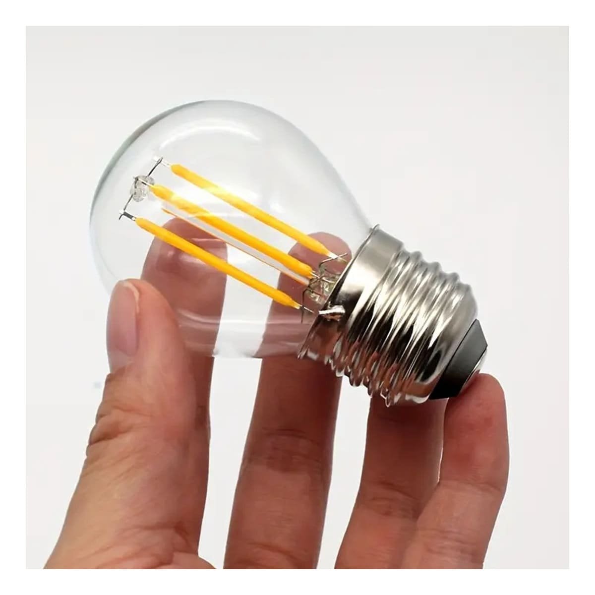 PACK12 LAMPARA LED 4W TRANSPARENTE LUZ BLANCA PARA HOGAR CASA DECORACION NAVIDAD Y+PAPEL REGALO - 2