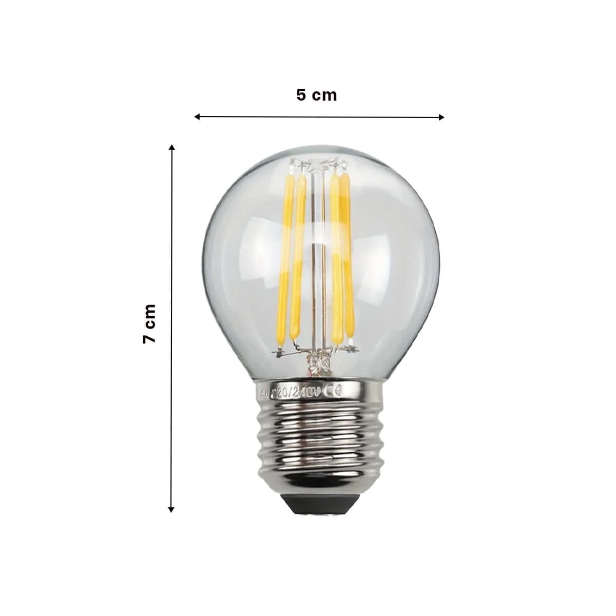 PACK12 LAMPARA LED 4W TRANSPARENTE LUZ BLANCA PARA HOGAR CASA DECORACION NAVIDAD Y+PAPEL REGALO - 4