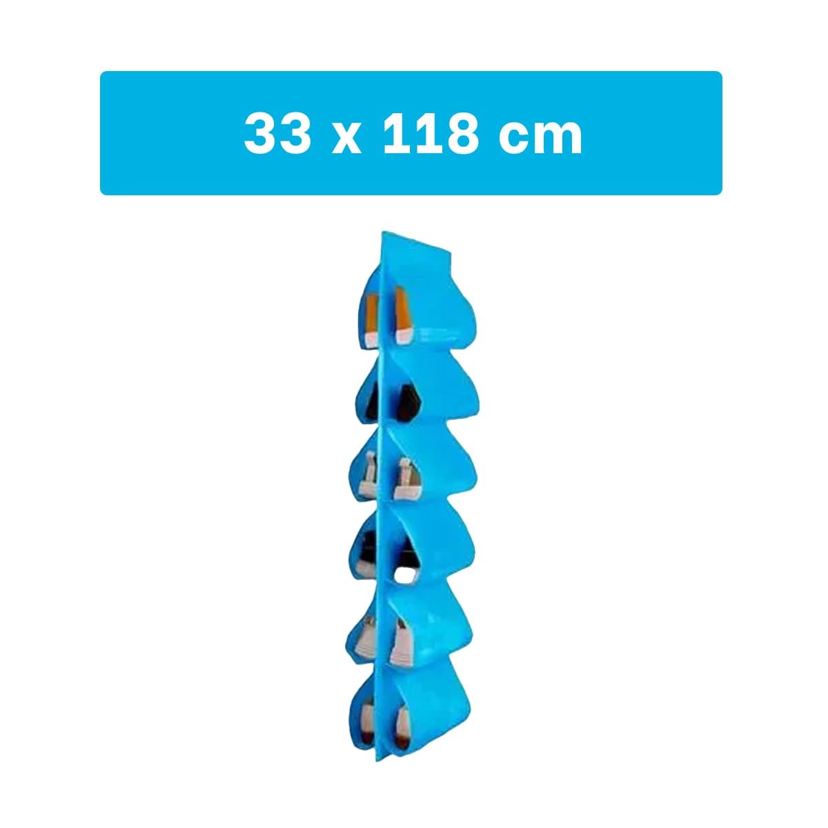 PACK12 ORGANIZADOR COLGANTE DE 6 PARES CELESTE PARA ESPACIOS PEQUEÑOS Y ORDENADOS - 4