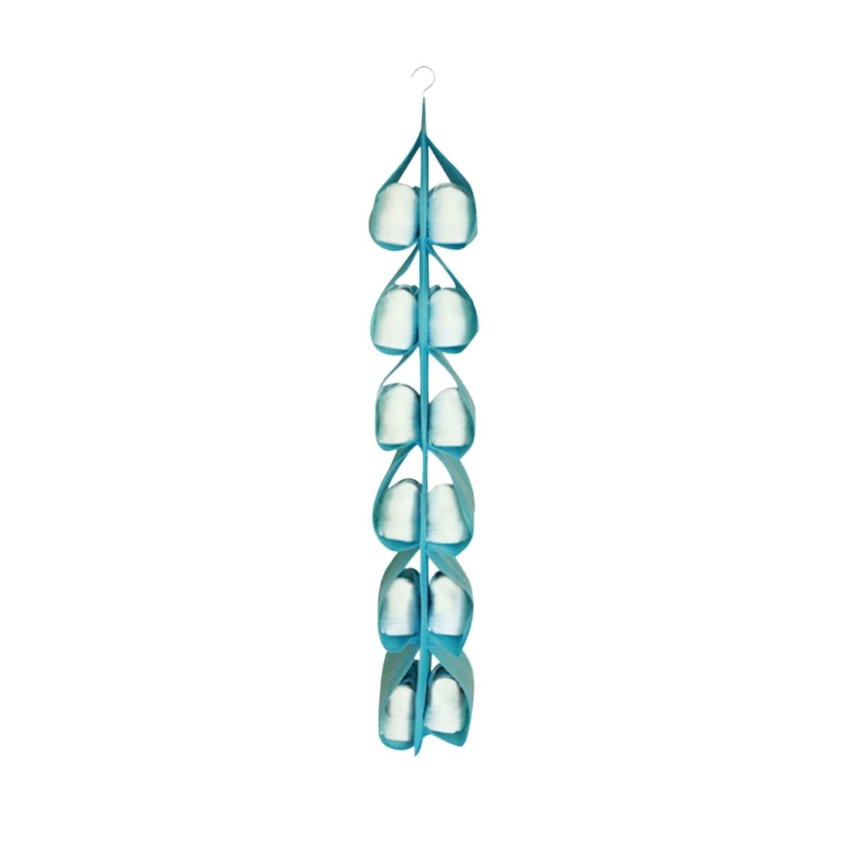 PACK2 SOPORTE COLGANTE DE 6 PARES CELESTE PARA GUARDAR ZAPATOS Y COMPLEMENTOS Y+REGALO STICKER - 2