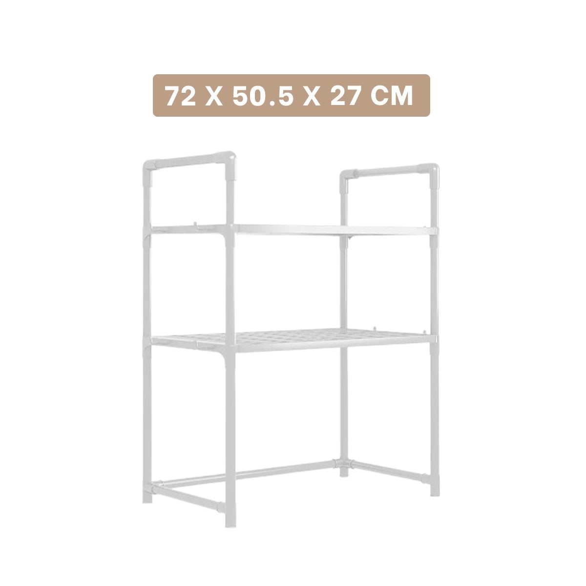 PACK4 SOPORTE PARA MICROONDAS DE 2 NIVELES CON ASAS BLANCO HOGAR FUNCIONAL Y+REGALO STICKER - 4