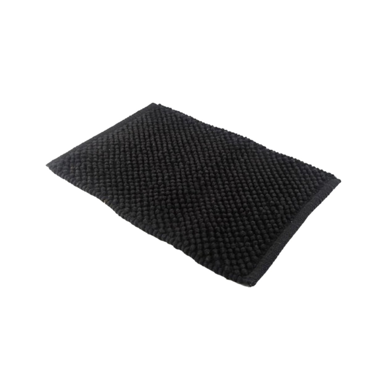 CUBREPISO RECTANGULAR DE MICROFIBRA 40X60CM NEGRO PARA INTERIOR Y+LIGAS REGALO - 5
