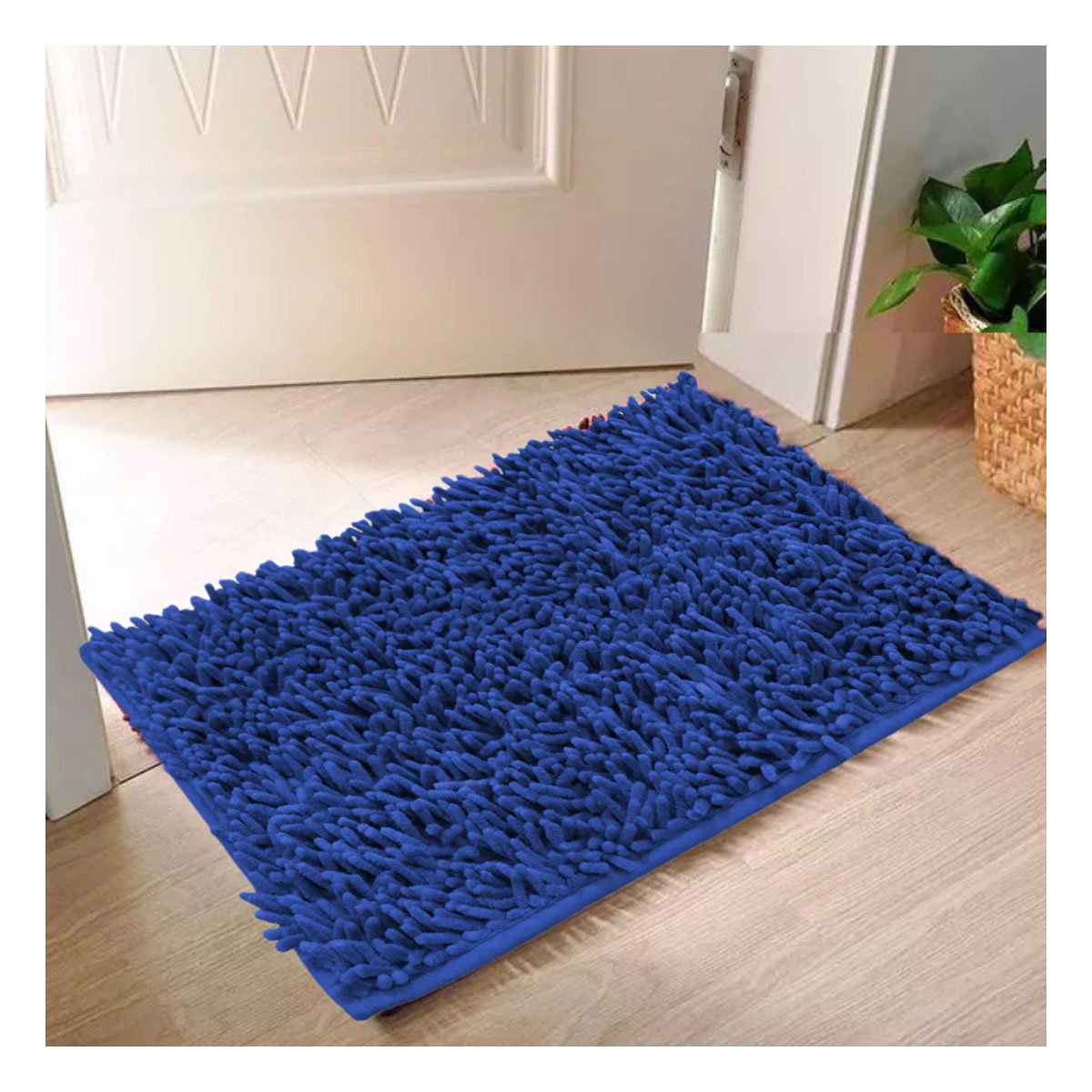 PACK2 CUBREPISO RECTANGULAR DE PISO MICROFIBRA 40X60CM AZUL PARA USO INTERIOR - 5