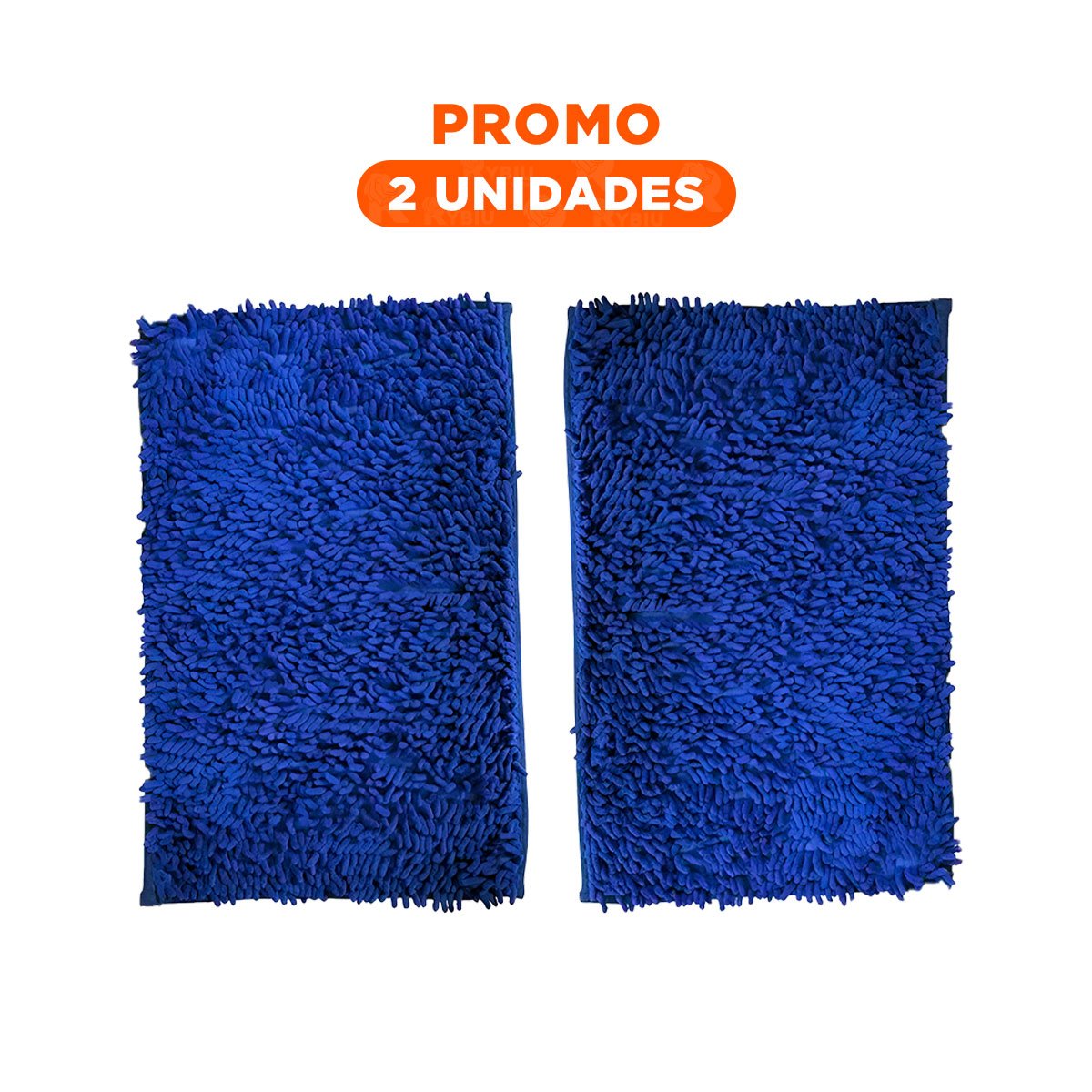 PACK2 ALFOMBRILLA RECTANGULAR DE PISO MICROFIBRA 40X60CM AZUL PARA USO DIARIO Y+REGALO STICKER - 1